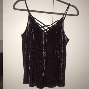 Purple Crushed Velvet American Eagle tank